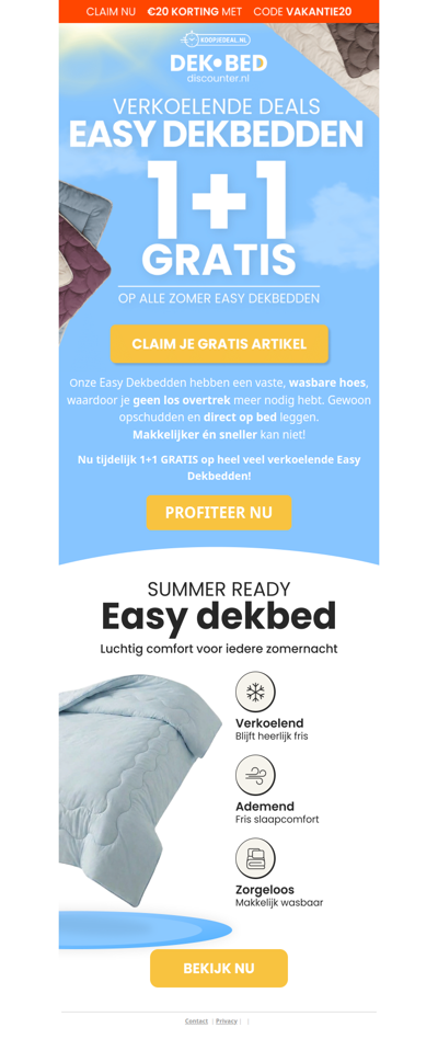 2 Verkoelende Easy Dekbedden 29,99 ❄️
