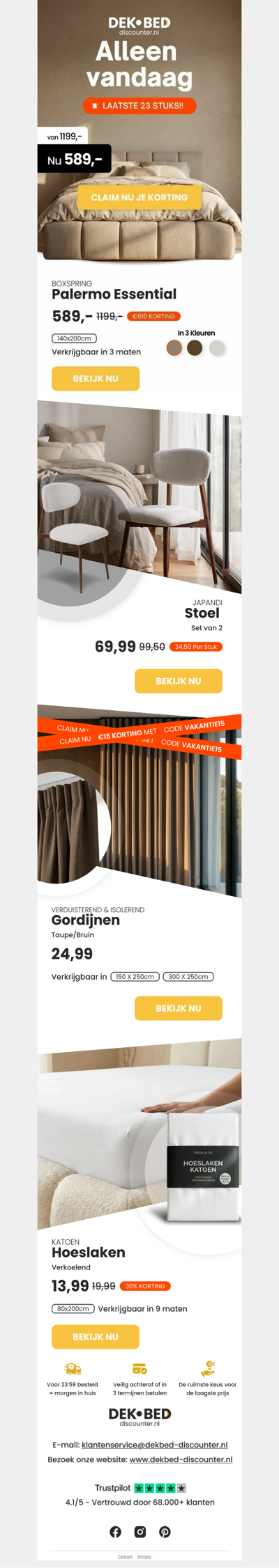 Japandi boxspring: €589,-