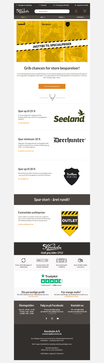 Gå ikke glip af tilbud på jagttøj