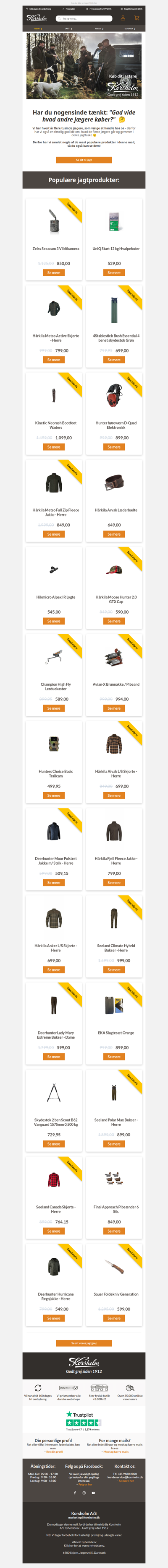 Populære jagtprodukter 🤩