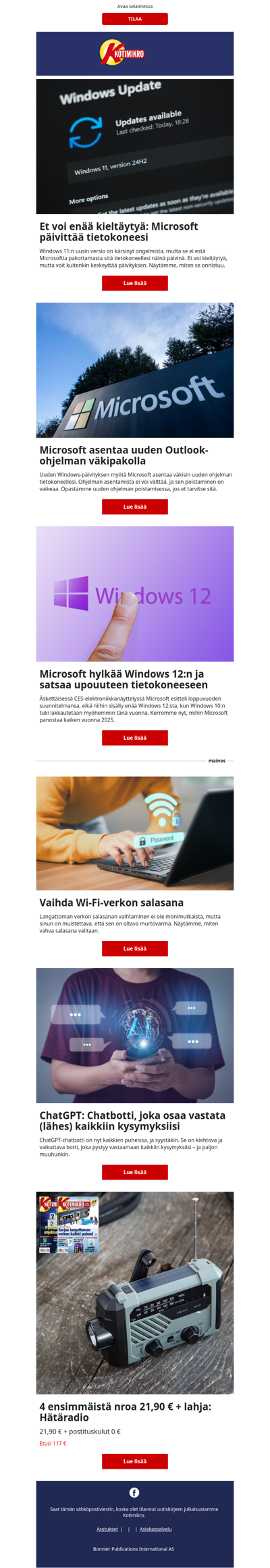 Et voi enää kieltäytyä: Microsoft päivittää tietokoneesi