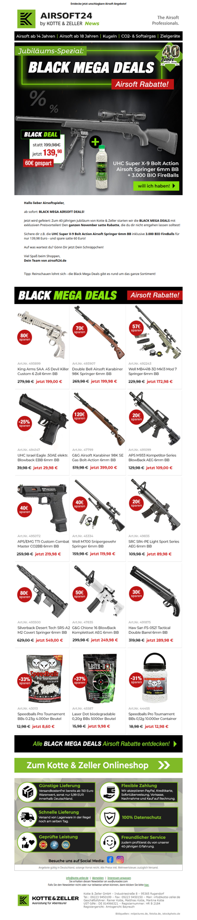 ◾️ Airsoft ◾️ Black Mega Deals ◾️Ab sofort im Shop!