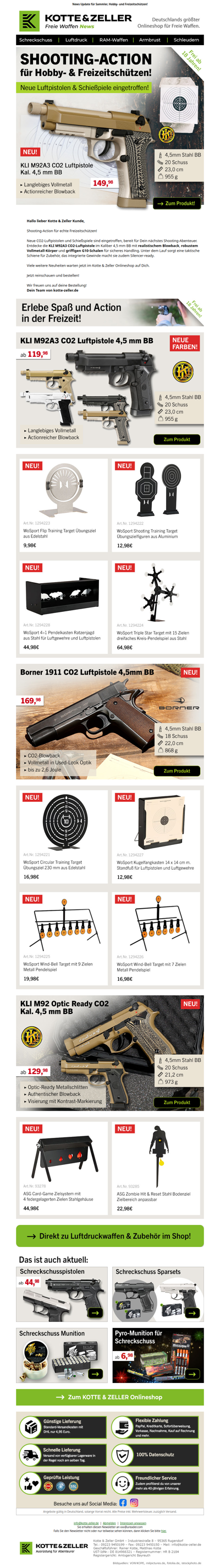 Neu eingetroffen: Luftdruck-Action mit echtem Blowback-Feeling!