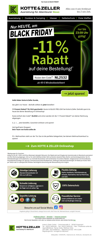 Schnell öffnen: Nur heute gültig!