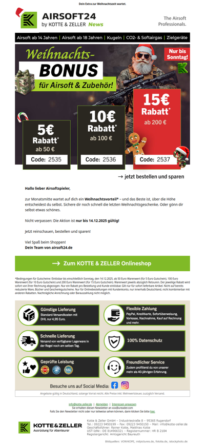 Gönn dir was: XMAS Staffelrabatt für dich!