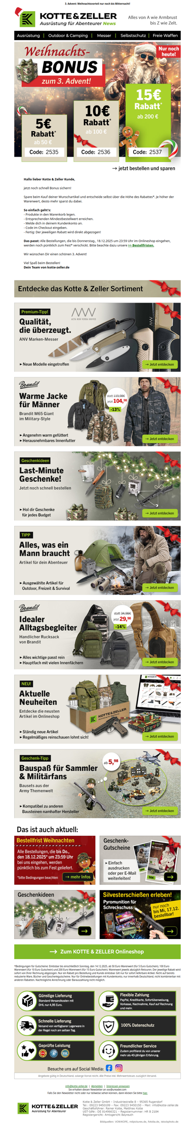 Sonntags shoppen und Vorteil sichern!