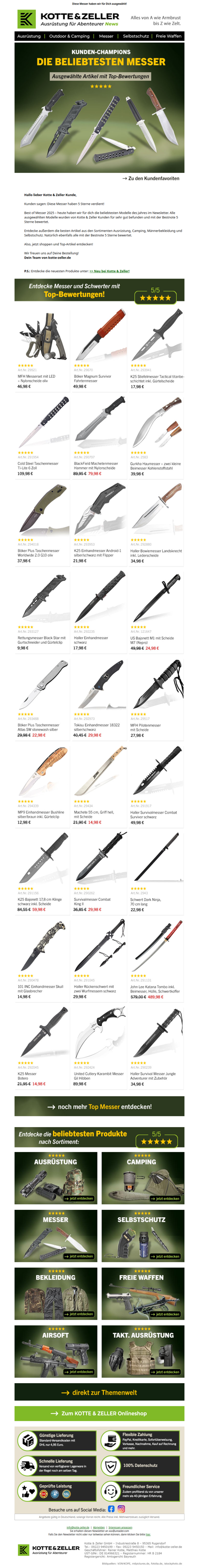 ⭐⭐⭐⭐⭐ Best of: Entdecke die beliebtesten Messer der Kotte & Zeller Community!
