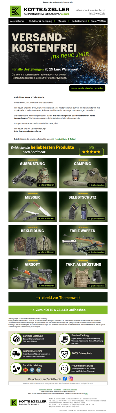 🍀 Frohes neues Jahr wünscht dir Kotte & Zeller! 🐷🍀