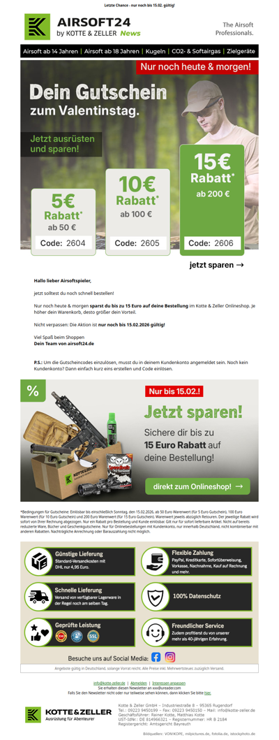 Jetzt shoppen und sparen!