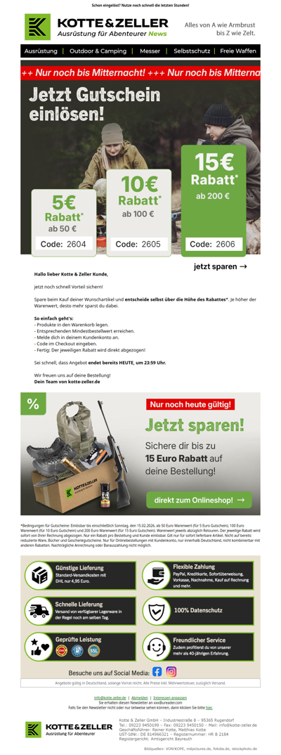 ⏰ Nur noch heute: Letzte Chance, deinen Rabatt einzulösen!