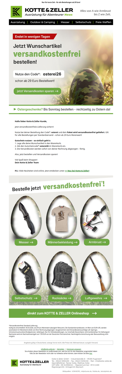 Deine Bestellung? Heute versandkostenfrei!