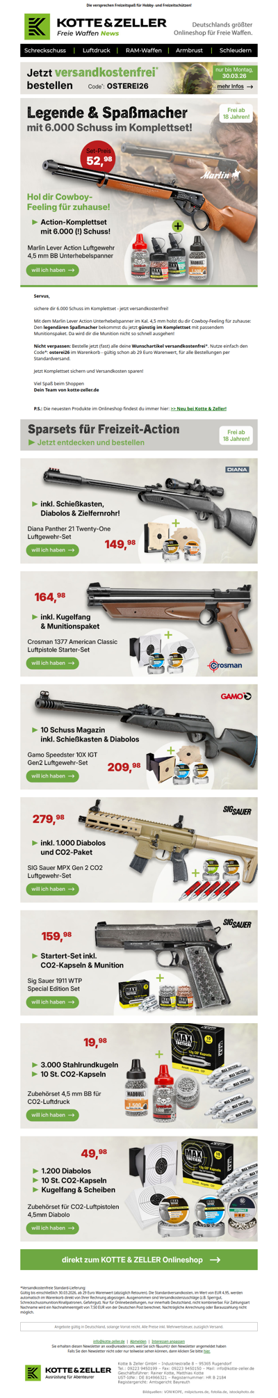 ✅ Jetzt versandkostenfrei: Action-Komplettsets
