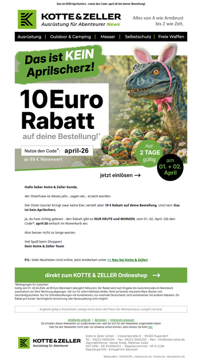 🦖 Der Osterhase ist ersetzt worden