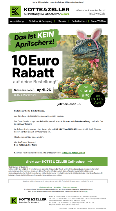 🦖 Der Osterhase ist ersetzt worden