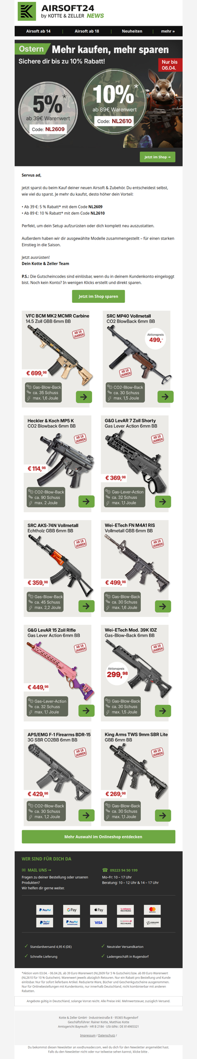 Bis zu -10% auf alles 🐰