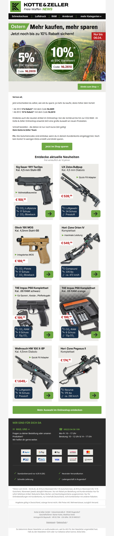 Nicht verpassen: 🐰 Bis zu 10 % Rabatt sichern