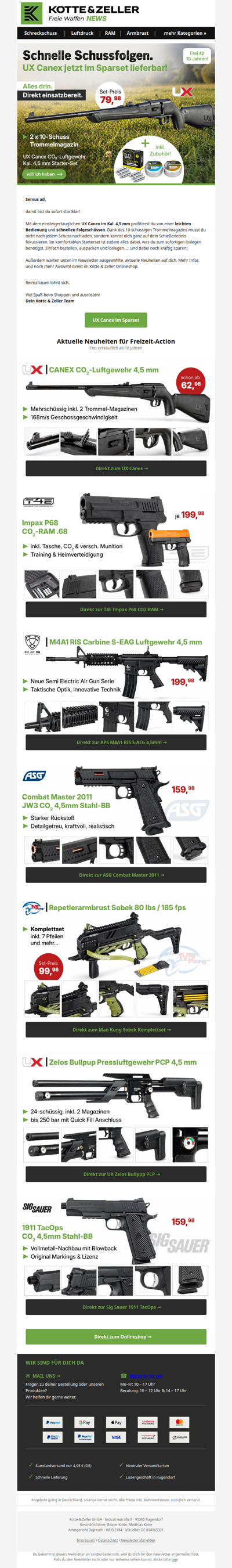 UX Canex: Mehrschüssige Freizeit-Action!