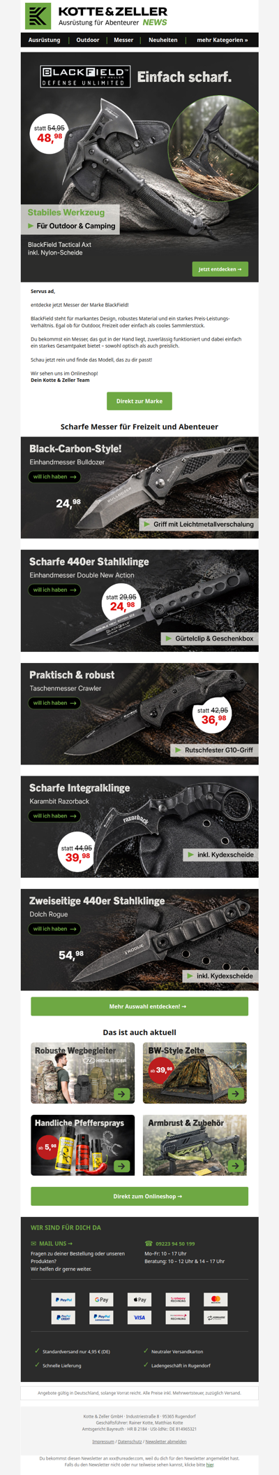 Stabiles Werkzeug: BlackField Tactical Axt