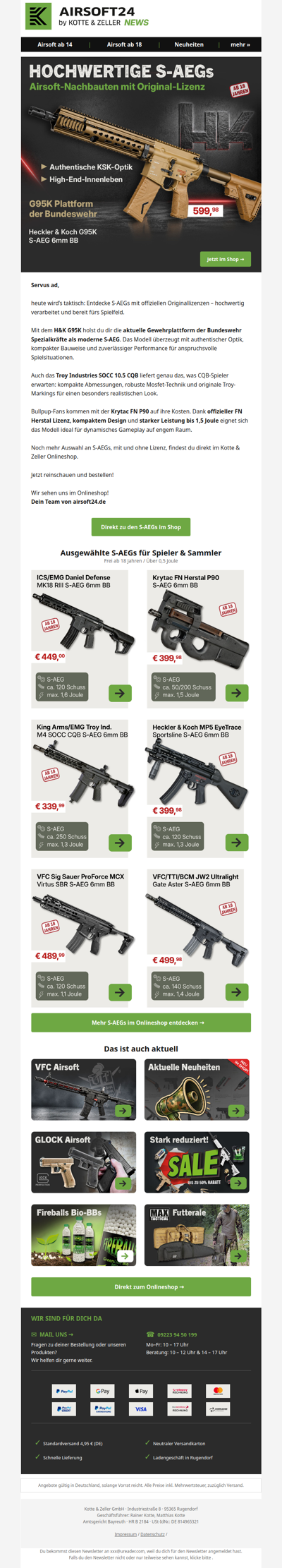 🔥 NEU: H&K G95K Airsoft jetzt verfügbar