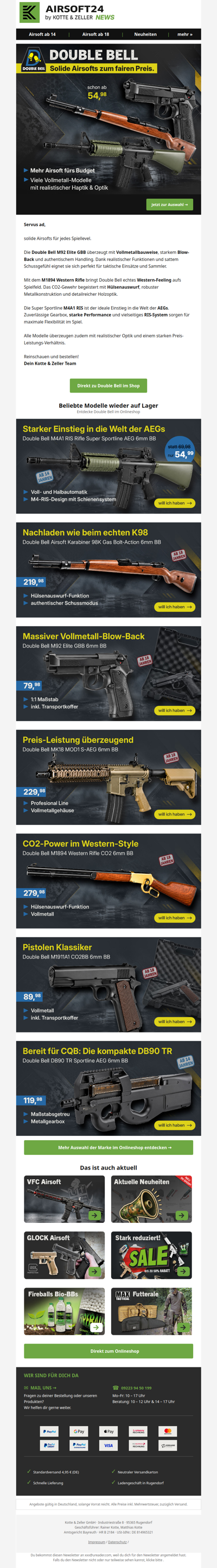 👉  Double Bell: Airsoft mit starker Preis-Leistung
