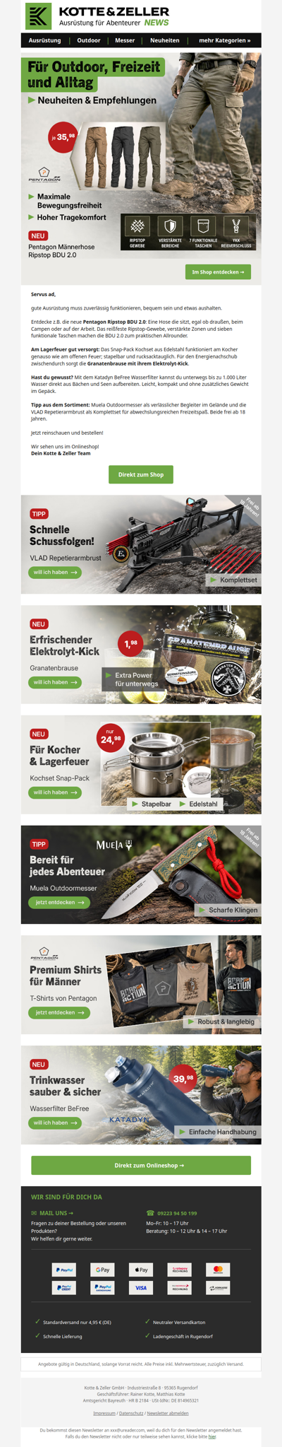 Neuheiten & Empfehlungen: Für Outdoor, Freizeit und Alltag