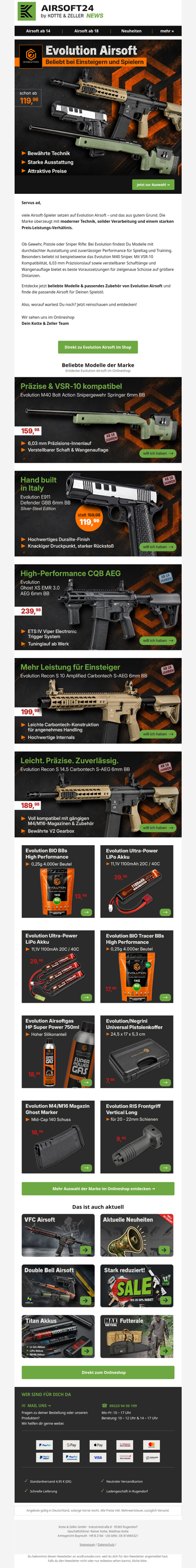 Evolution Airsoft: Beliebt bei Einsteigern und Spielern