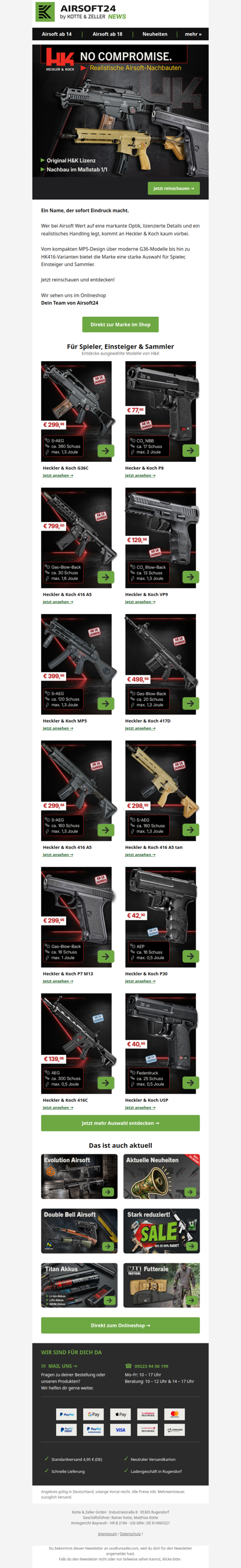 Heckler & Koch💥 Airsoft mit markanter Optik