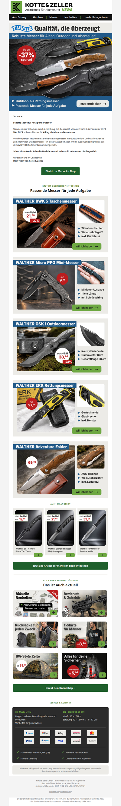 Scharfe Sache für Alltag & Outdoor!