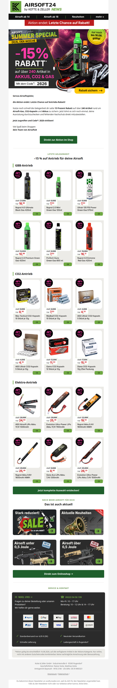 Letzte Chance auf 15 % Antriebs-Rabatt ⚡