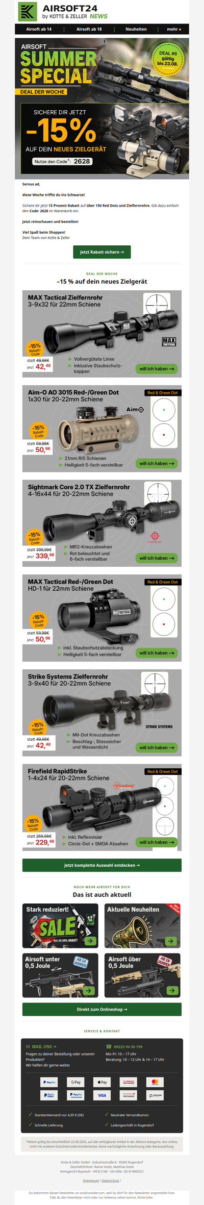 🔥 Hol dir 15% auf Zielgeräte