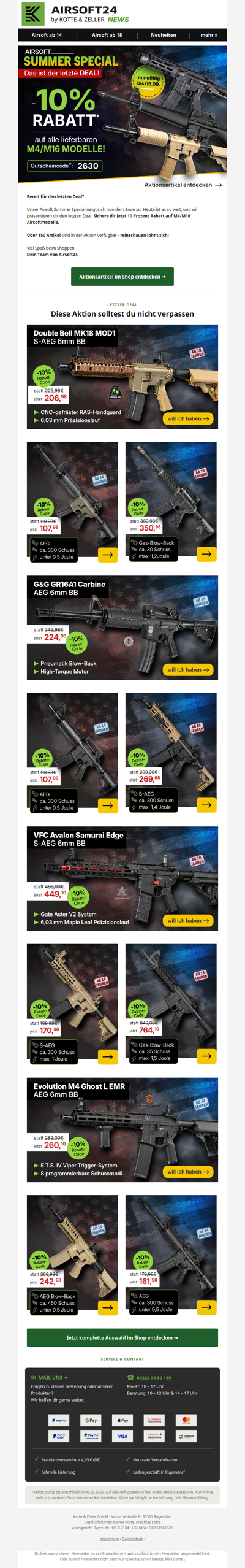 Bereit für den letzten Airsoft Deal?