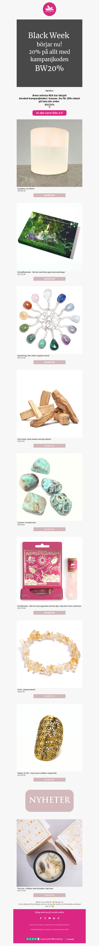 20% på allt med kampanjkoden BW20%