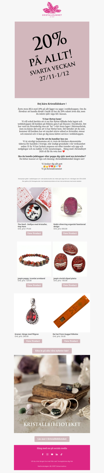 20% på allt! Ingen kampanjkod behövs!