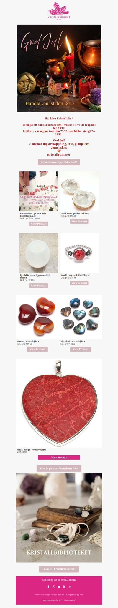 God Jul kära kunder