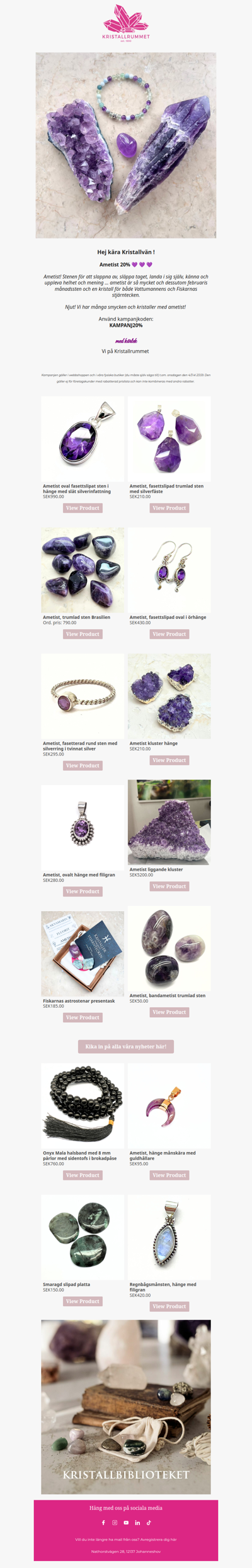 💜 Ametist 20% - världens mest älskade ädelsten! 💜