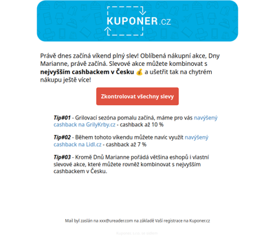 Dny plných slev a cashbacku právě startují