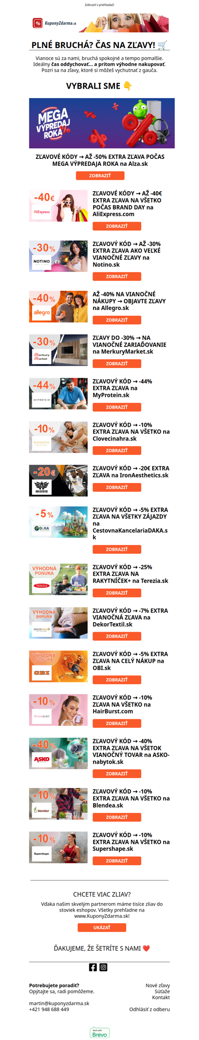 🍽️ PLNÉ BRUCHÁ? ČAS NA ZĽAVY! 🛒✨