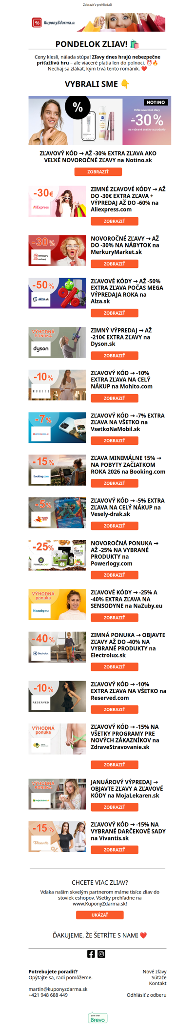 PONDELOK ZLIAV! 🛍️👉 -30€ ALIEXPRESS / -210€ DYSON / -15% BOOKING / -40% ELECTROLUX / -30% MERKURYMARKET / -10% MOHITO / -7% VSETKONAMOBIL / -5€ VESELY-DRAK / -25% POWERLOGY / -10% RESERVED / -15% ZDRAVESTRAVOVANIE / --15% VIVANTIS /...