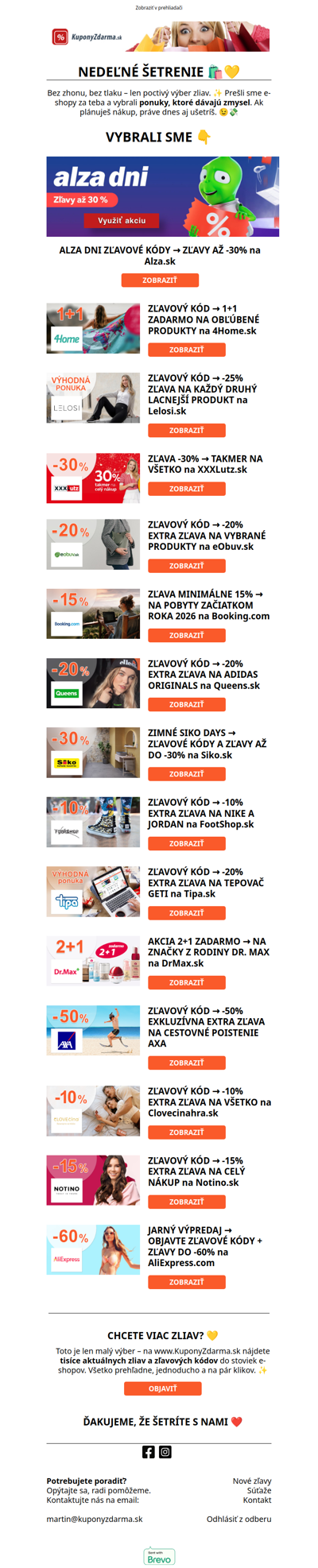 NEDEĽNÉ ŠETRENIE 🛍️💛