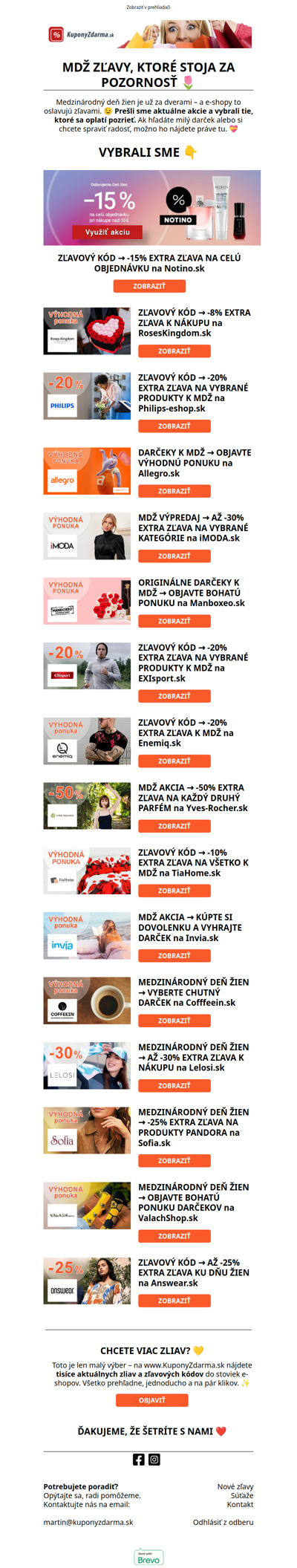 MDŽ ZĽAVY, KTORÉ STOJA ZA POZORNOSŤ 🌷