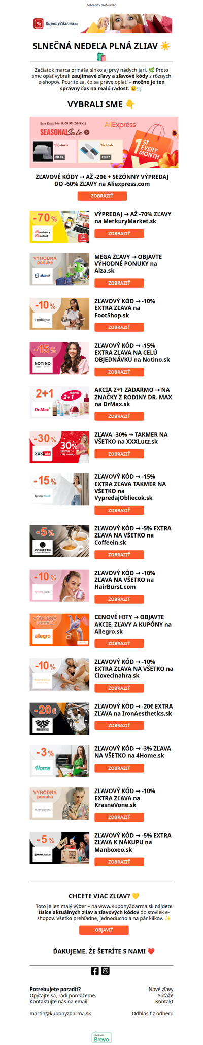 SLNEČNÁ NEDEĽA PLNÁ ZLIAV ☀️🛍️