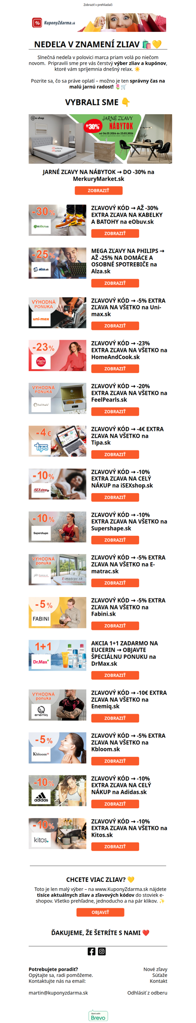 NEDEĽA V ZNAMENÍ ZLIAV 🛍️💛