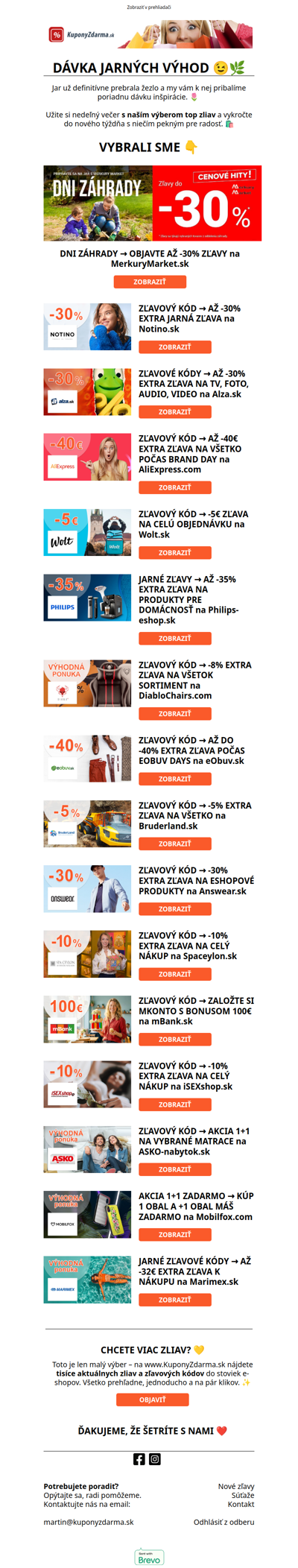 DÁVKA JARNÝCH VÝHOD 😉🌿