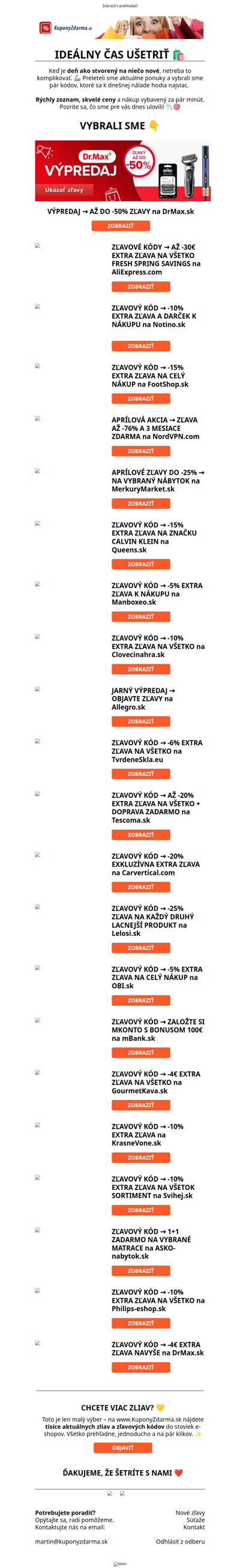 IDEÁLNY ČAS UŠETRIŤ 🛍️