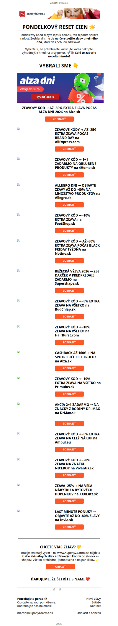 PONDELKOVÝ RESET CIEN ☀️