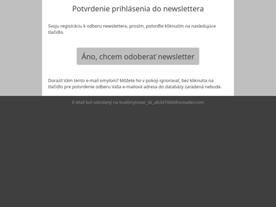 Prihlásenie k odberu newslettera