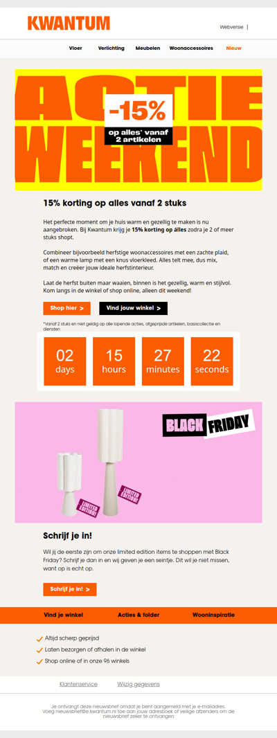 Mix, match en profiteer: 15% korting op ALLES!