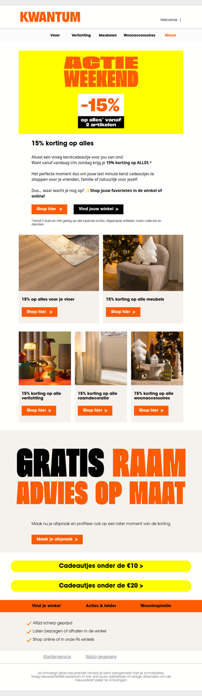 Een cadeautje voor jou! 🎁15% korting op ALLES