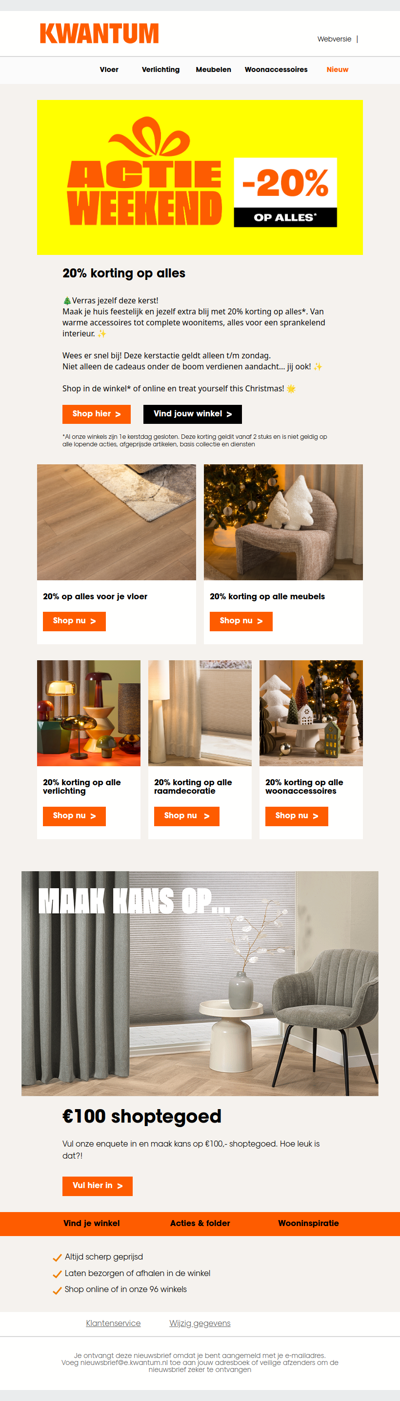 Jouw kerstcadeau: 20% korting op alles! 🎁