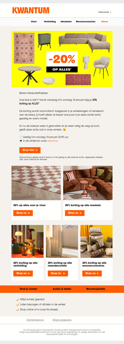 Wij strooien met korting! 20% korting op alles! ❄️